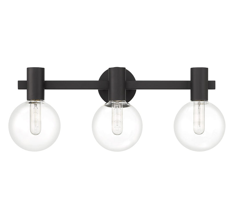 Savoy House 8-3076-3-BK Three Light Bathroom Vanity, Matte Black