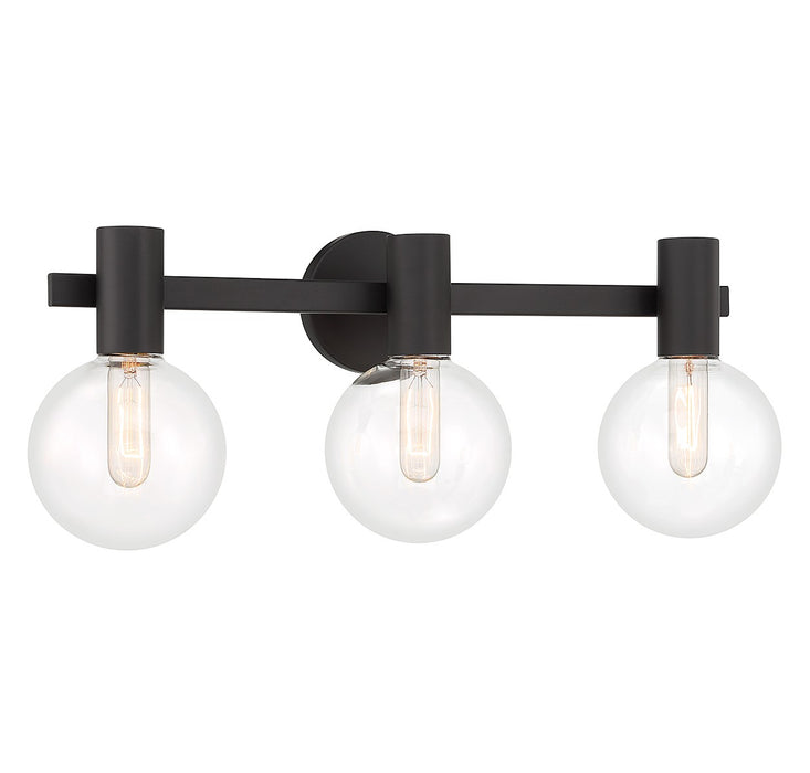 Savoy House 8-3076-3-BK Three Light Bathroom Vanity, Matte Black