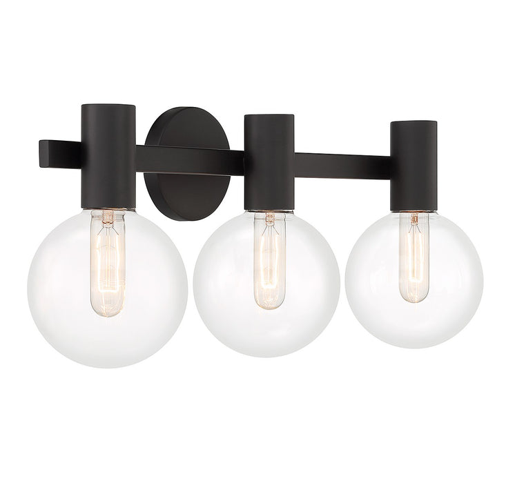 Savoy House 8-3076-3-BK Three Light Bathroom Vanity, Matte Black