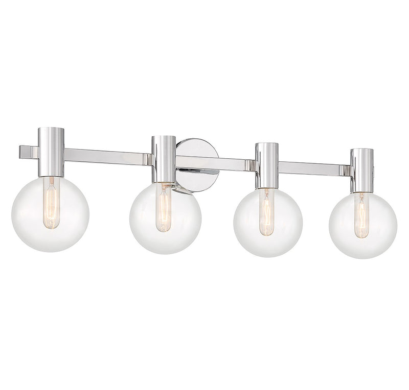 Savoy House 8-3076-4-11 Four Light Bathroom Vanity, Chrome