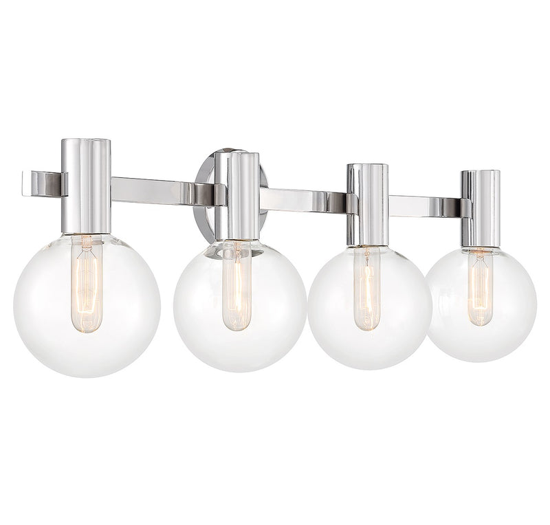 Savoy House 8-3076-4-11 Four Light Bathroom Vanity, Chrome