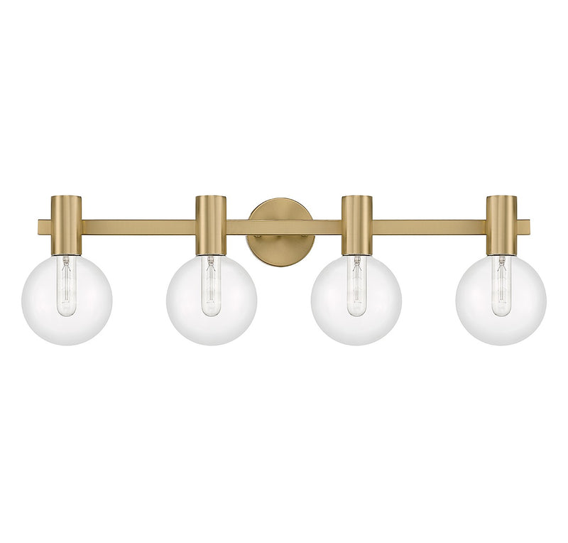 Savoy House 8-3076-4-322 Four Light Bathroom Vanity, Warm Brass