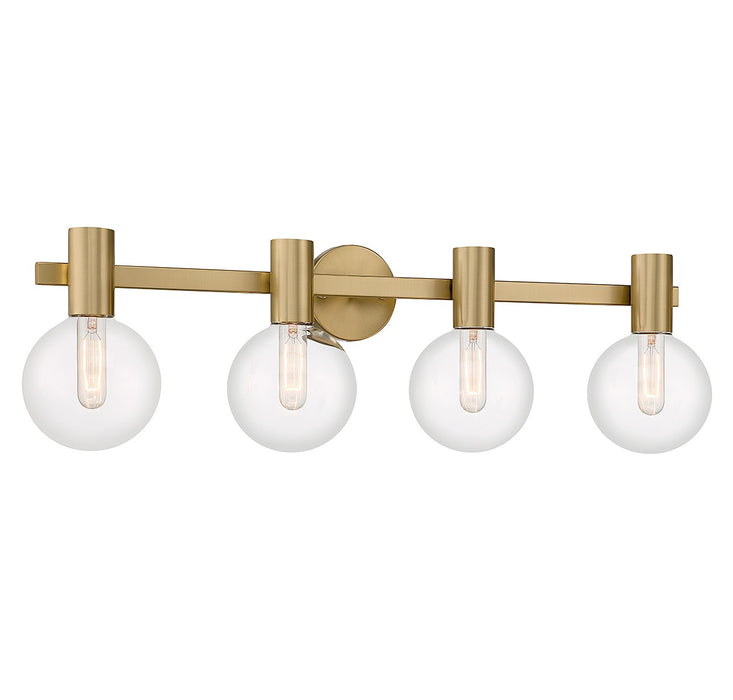Savoy House 8-3076-4-322 Four Light Bathroom Vanity, Warm Brass