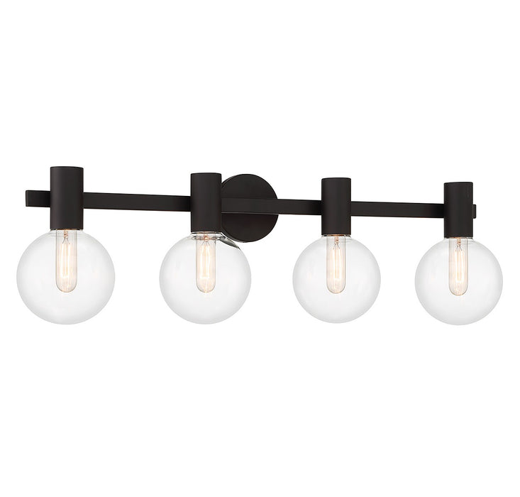 Savoy House 8-3076-4-BK Four Light Bathroom Vanity, Matte Black