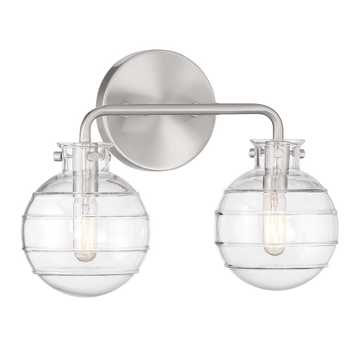Savoy House 8-4300-2-SN Two Light Bathroom Vanity, Satin Nickel