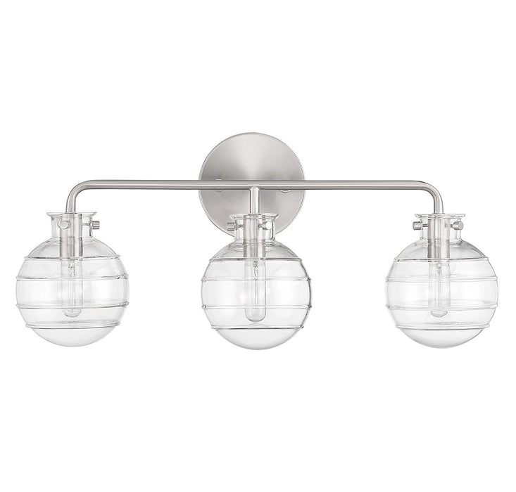Savoy House 8-4300-3-SN Three Light Bathroom Vanity, Satin Nickel
