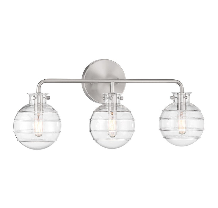 Savoy House 8-4300-3-SN Three Light Bathroom Vanity, Satin Nickel
