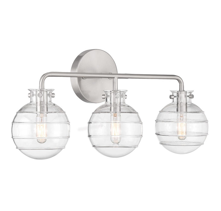 Savoy House 8-4300-3-SN Three Light Bathroom Vanity, Satin Nickel