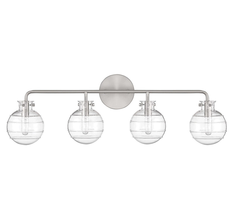 Savoy House 8-4300-4-SN Four Light Bathroom Vanity, Satin Nickel