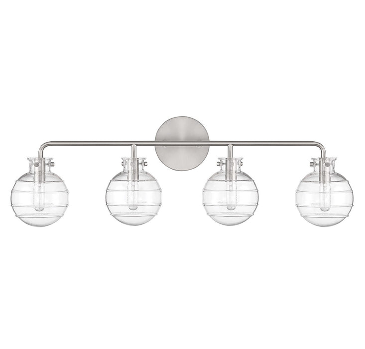 Savoy House 8-4300-4-SN Four Light Bathroom Vanity, Satin Nickel