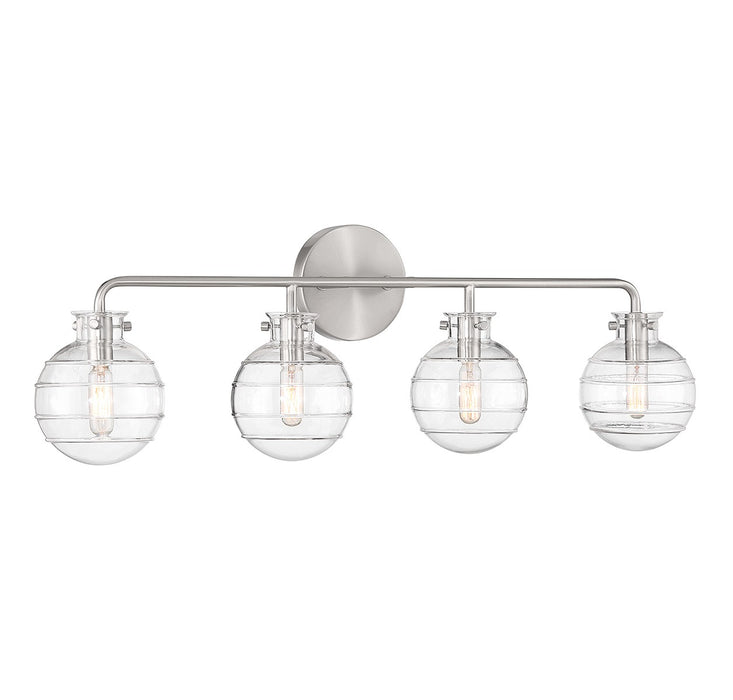 Savoy House 8-4300-4-SN Four Light Bathroom Vanity, Satin Nickel