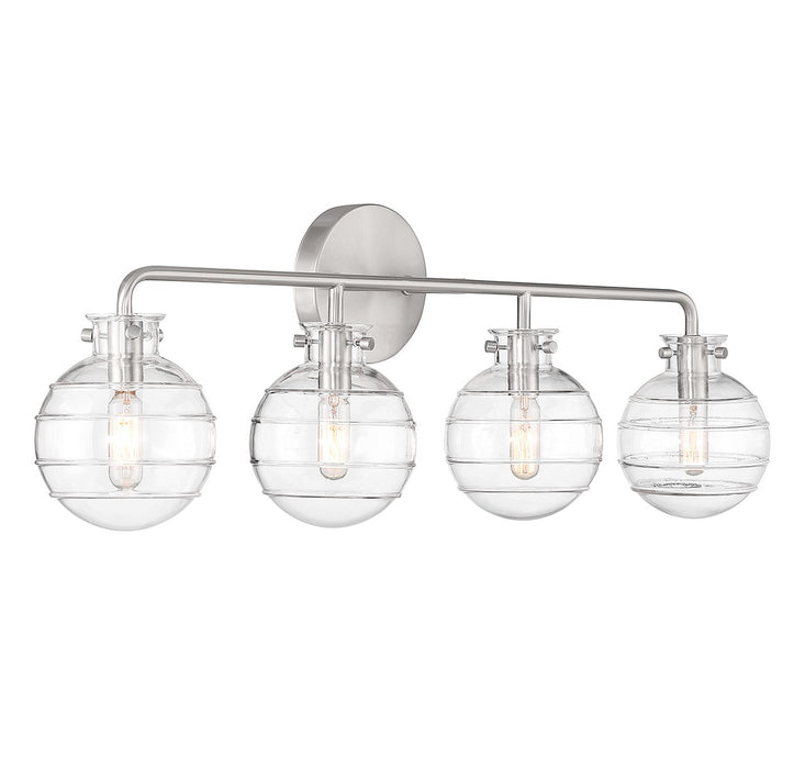 Savoy House 8-4300-4-SN Four Light Bathroom Vanity, Satin Nickel