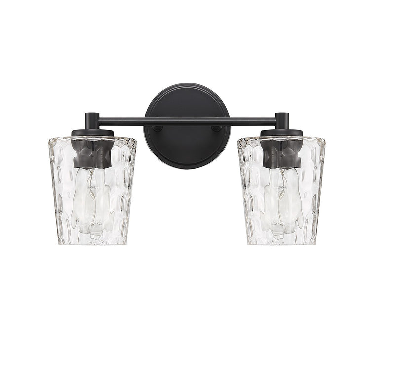 Savoy House 8-5606-2-BK Two Light Bathroom Vanity, Matte Black