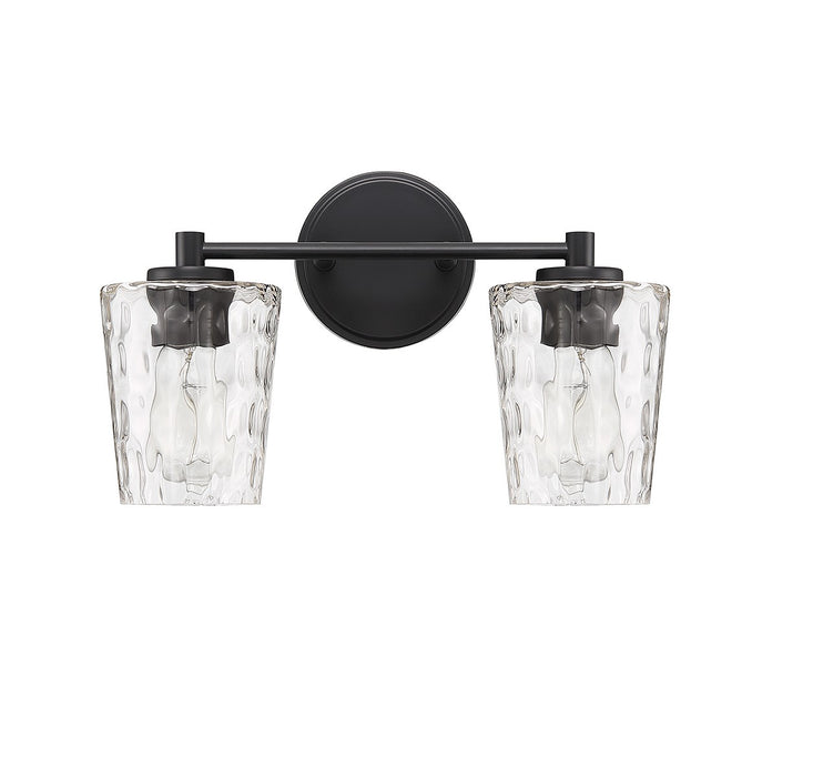 Savoy House 8-5606-2-BK Two Light Bathroom Vanity, Matte Black