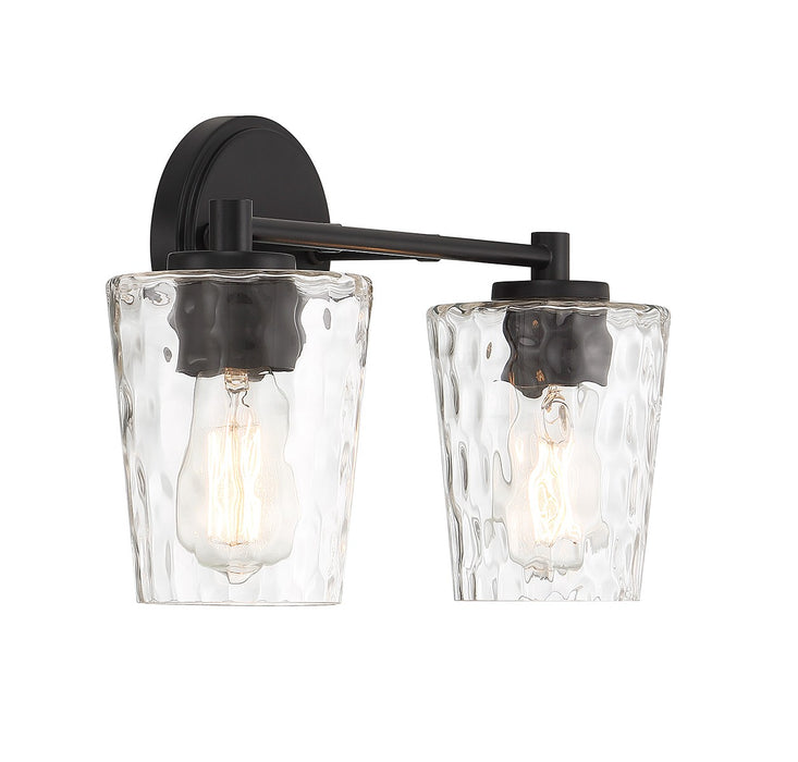 Savoy House 8-5606-2-BK Two Light Bathroom Vanity, Matte Black
