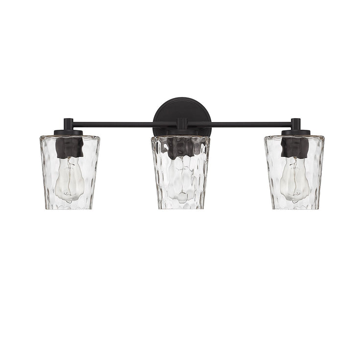 Savoy House 8-5606-3-BK Three Light Bathroom Vanity, Matte Black