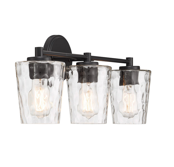 Savoy House 8-5606-3-BK Three Light Bathroom Vanity, Matte Black