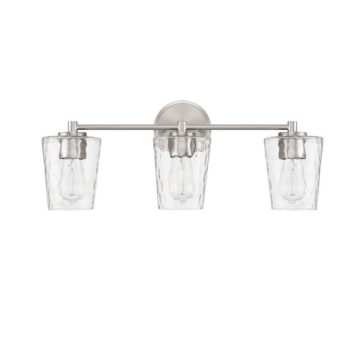 Savoy House 8-5606-3-SN Three Light Bathroom Vanity, Satin Nickel