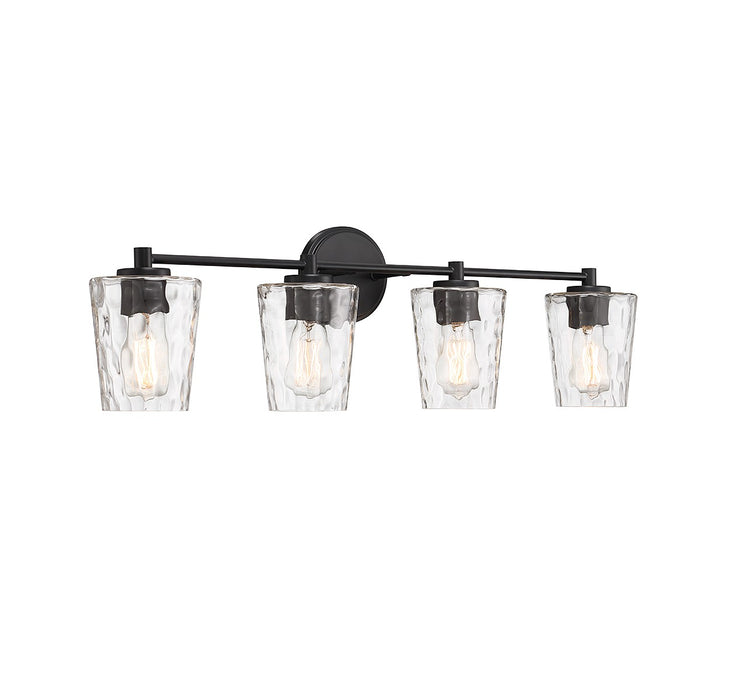 Savoy House 8-5606-4-BK Four Light Bathroom Vanity, Matte Black