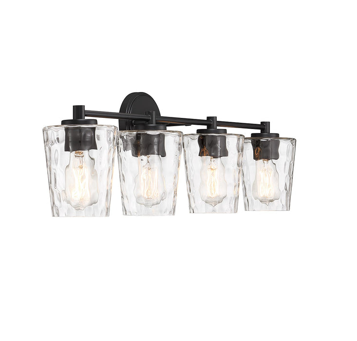 Savoy House 8-5606-4-BK Four Light Bathroom Vanity, Matte Black