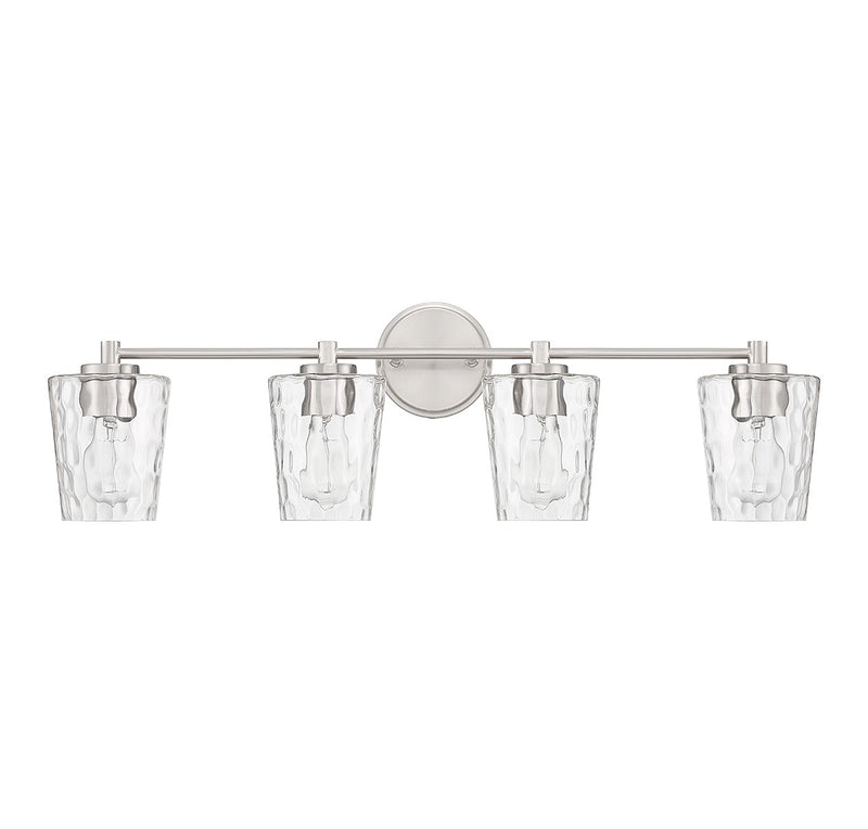 Savoy House 8-5606-4-SN Four Light Bathroom Vanity, Satin Nickel