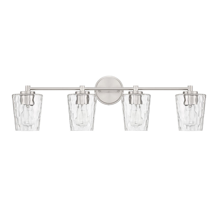 Savoy House 8-5606-4-SN Four Light Bathroom Vanity, Satin Nickel