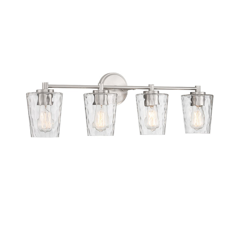 Savoy House 8-5606-4-SN Four Light Bathroom Vanity, Satin Nickel