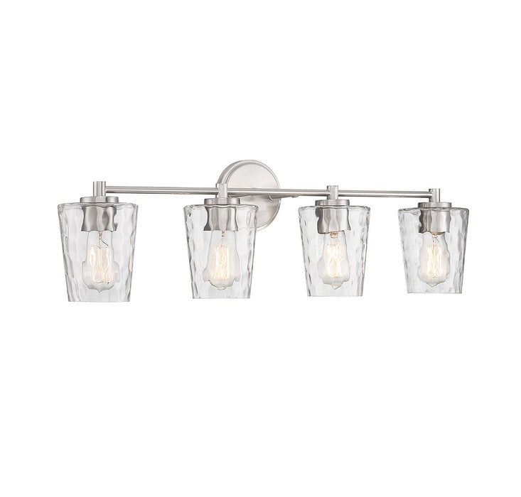Savoy House 8-5606-4-SN Four Light Bathroom Vanity, Satin Nickel