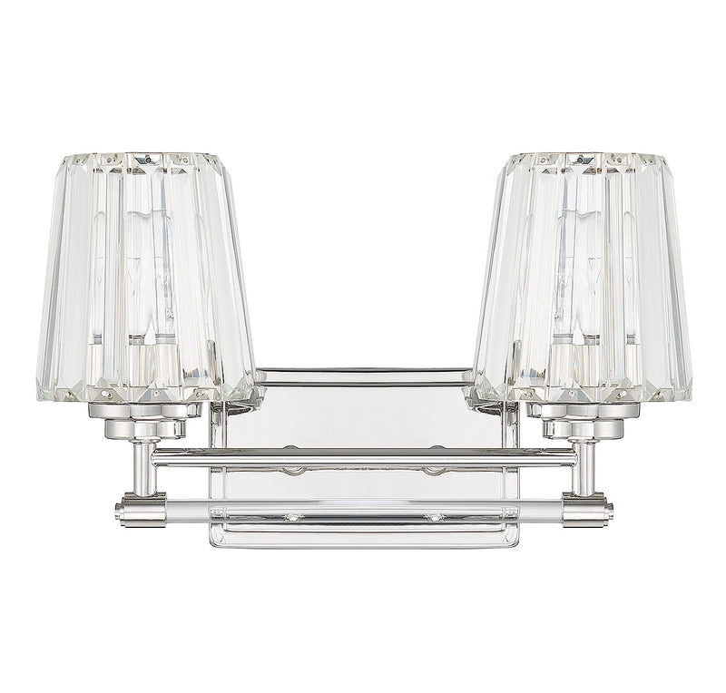 Savoy House 8-6001-2-109 Two Light Bathroom Vanity, Polished Nickel