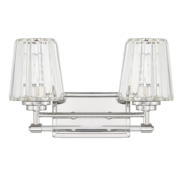 Savoy House 8-6001-2-109 Two Light Bathroom Vanity, Polished Nickel