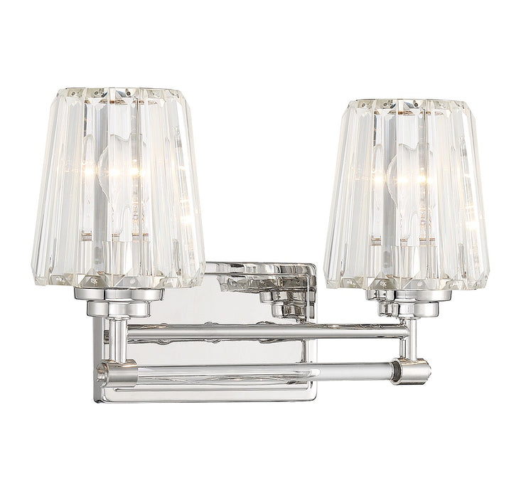 Savoy House 8-6001-2-109 Two Light Bathroom Vanity, Polished Nickel