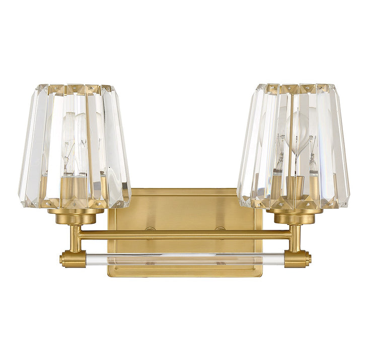 Savoy House 8-6001-2-322 Two Light Bathroom Vanity, Warm Brass