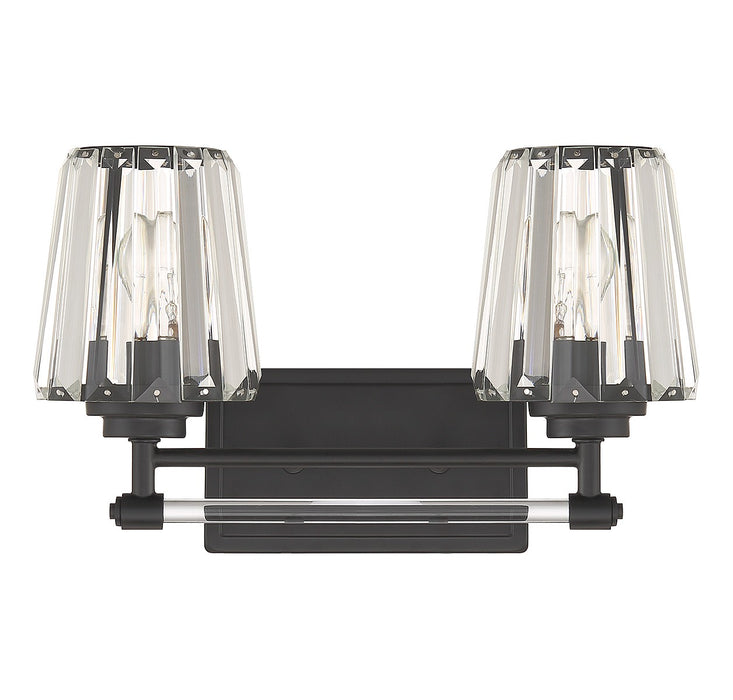 Savoy House 8-6001-2-BK Two Light Bathroom Vanity, Matte Black