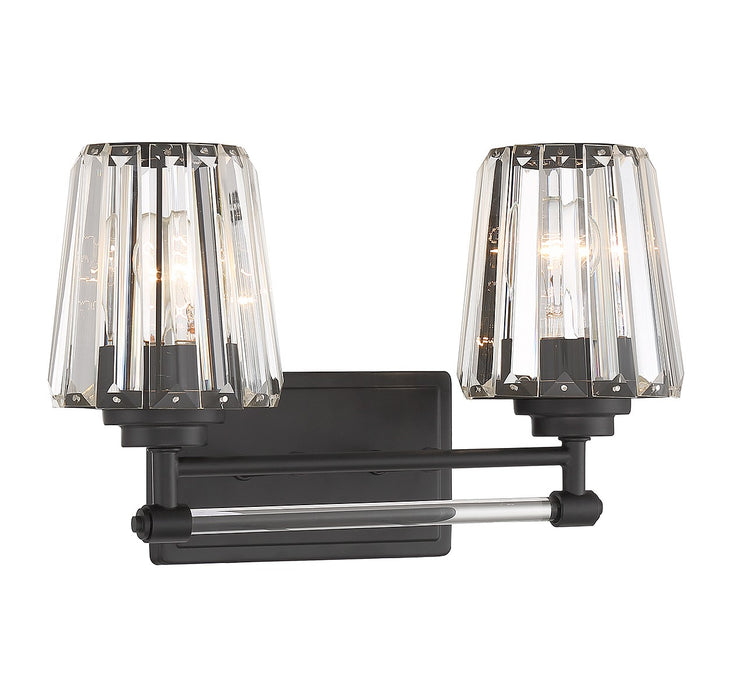 Savoy House 8-6001-2-BK Two Light Bathroom Vanity, Matte Black