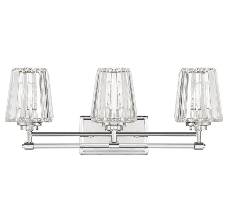 Savoy House 8-6001-3-109 Three Light Bathroom Vanity, Polished Nickel