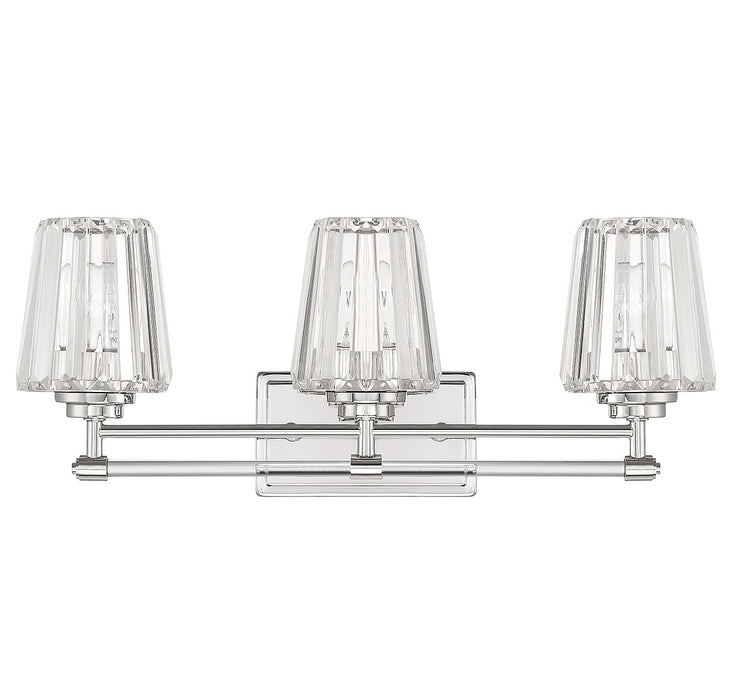 Savoy House 8-6001-3-109 Three Light Bathroom Vanity, Polished Nickel