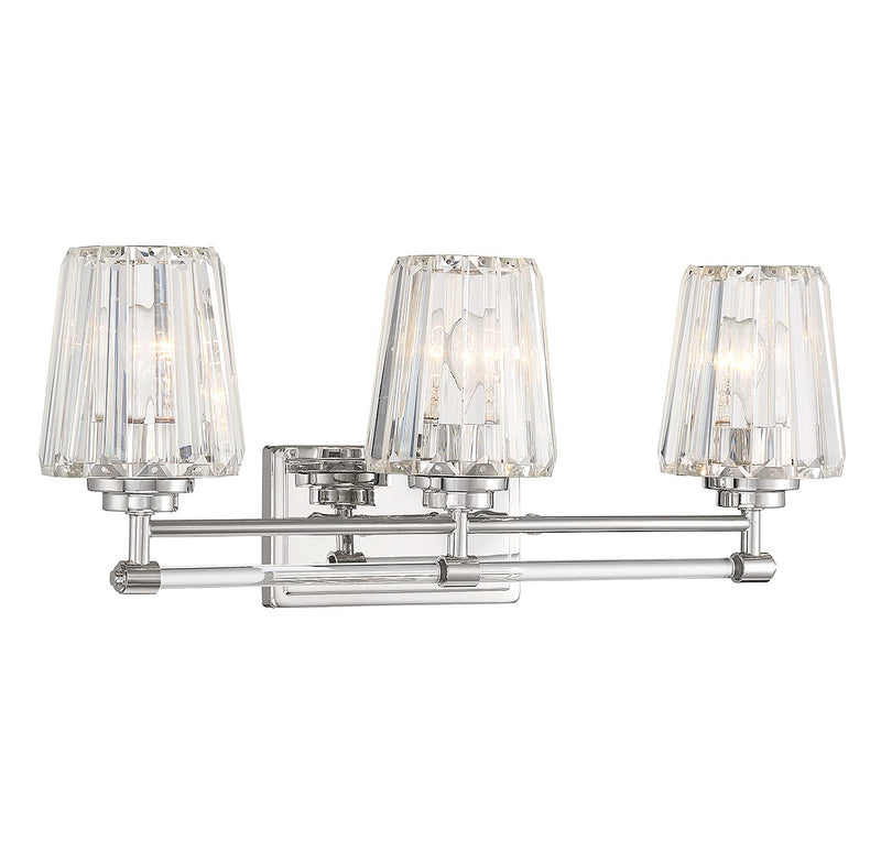 Savoy House 8-6001-3-109 Three Light Bathroom Vanity, Polished Nickel