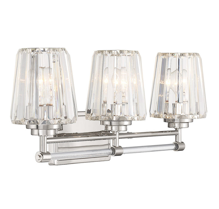 Savoy House 8-6001-3-109 Three Light Bathroom Vanity, Polished Nickel
