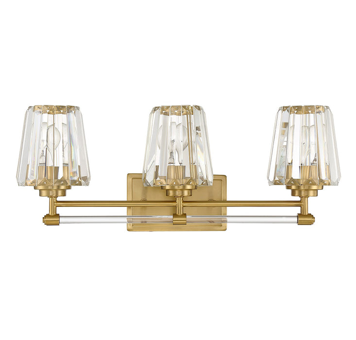 Savoy House 8-6001-3-322 Three Light Bathroom Vanity, Warm Brass