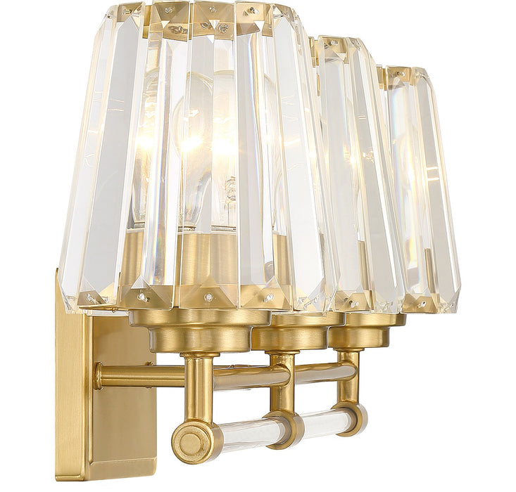Savoy House 8-6001-3-322 Three Light Bathroom Vanity, Warm Brass