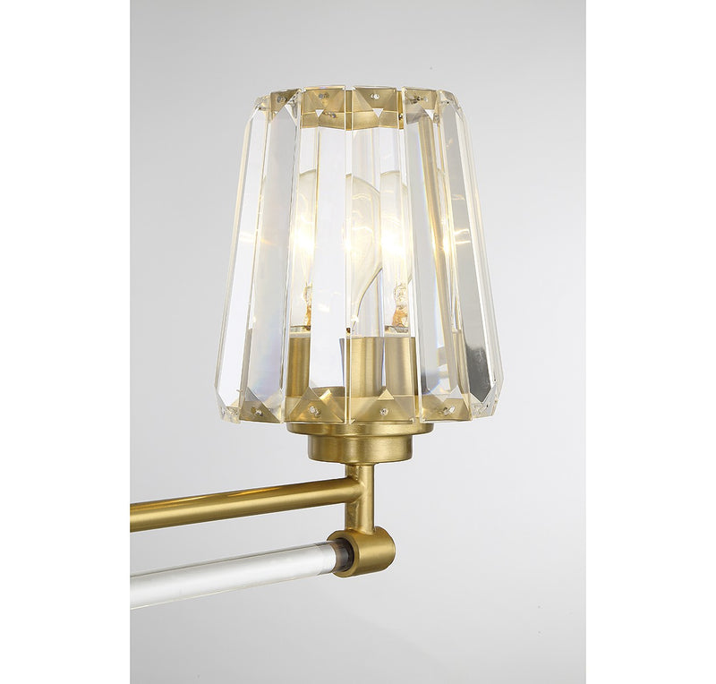Savoy House 8-6001-3-322 Three Light Bathroom Vanity, Warm Brass