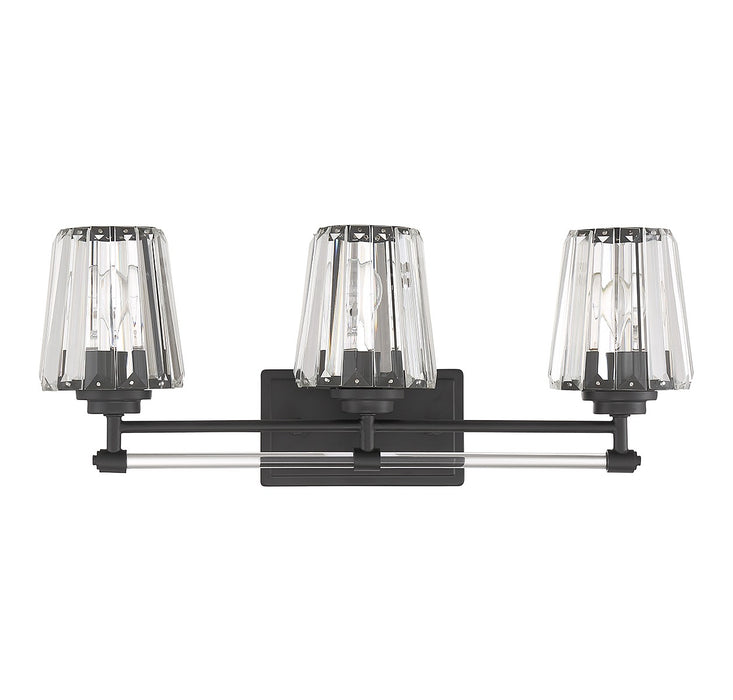 Savoy House 8-6001-3-BK Three Light Bathroom Vanity, Matte Black
