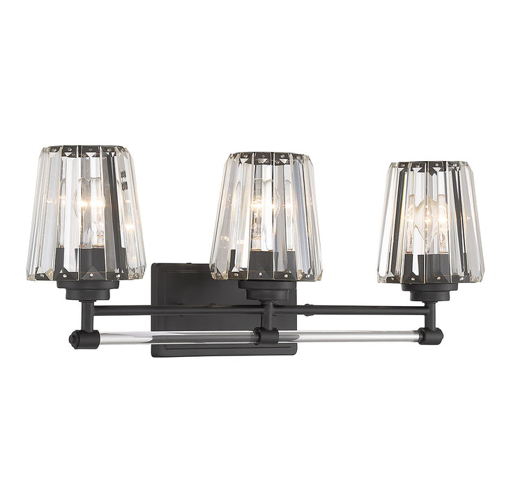 Savoy House 8-6001-3-BK Three Light Bathroom Vanity, Matte Black