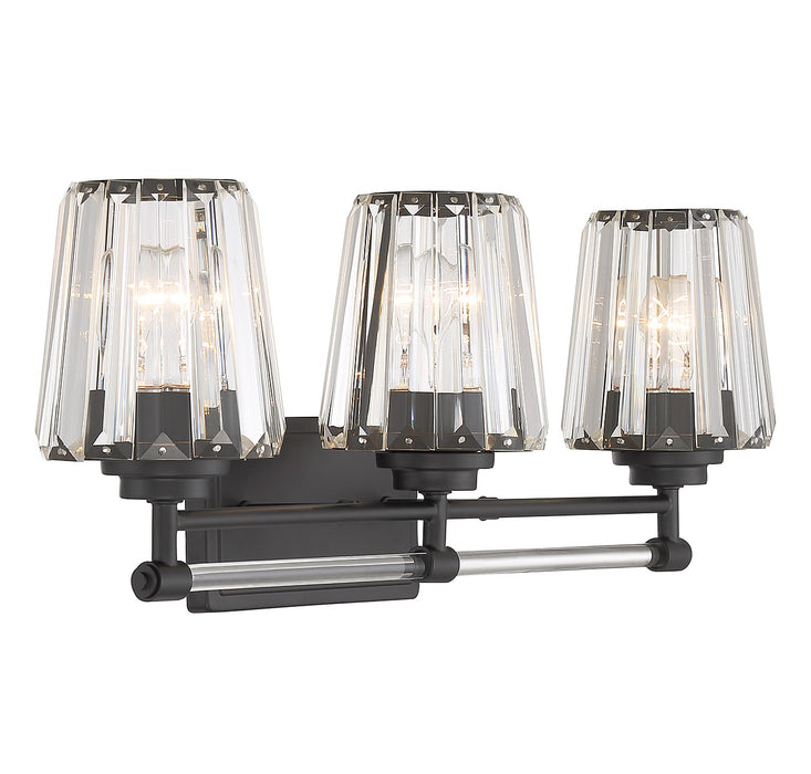 Savoy House 8-6001-3-BK Three Light Bathroom Vanity, Matte Black