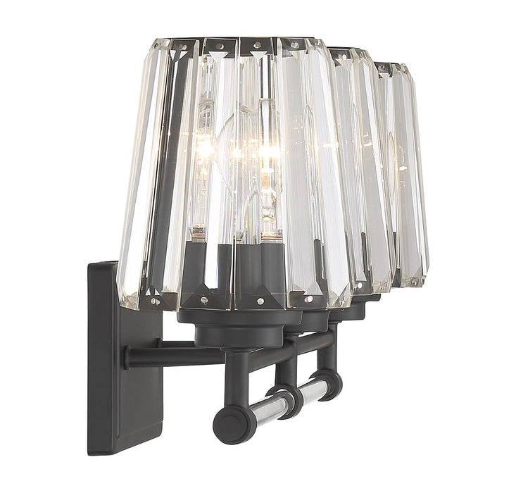 Savoy House 8-6001-3-BK Three Light Bathroom Vanity, Matte Black