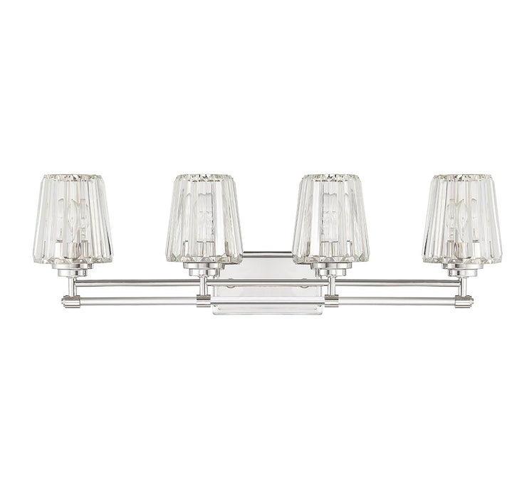 Savoy House 8-6001-4-109 Four Light Bathroom Vanity, Polished Nickel
