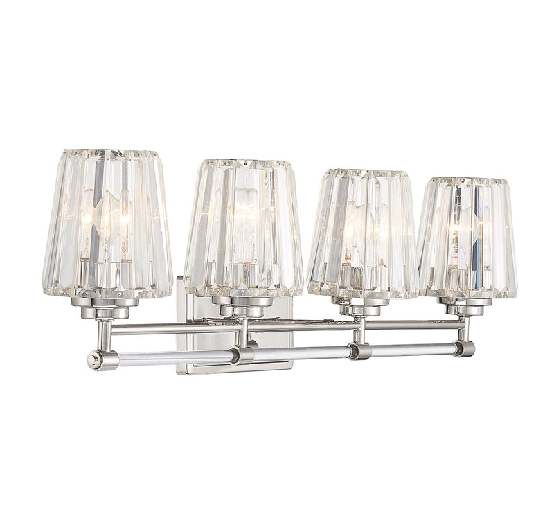 Savoy House 8-6001-4-109 Four Light Bathroom Vanity, Polished Nickel