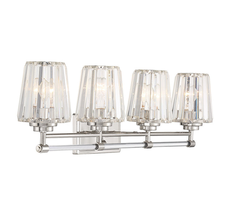 Savoy House 8-6001-4-109 Four Light Bathroom Vanity, Polished Nickel