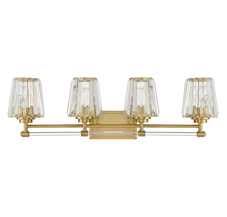 Savoy House 8-6001-4-322 Four Light Bathroom Vanity, Warm Brass
