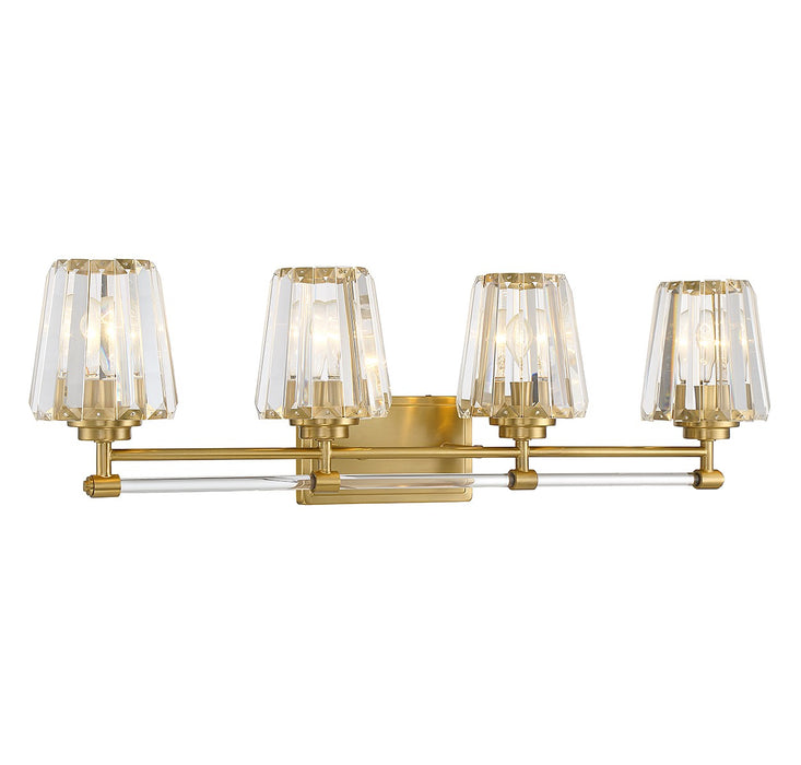 Savoy House 8-6001-4-322 Four Light Bathroom Vanity, Warm Brass